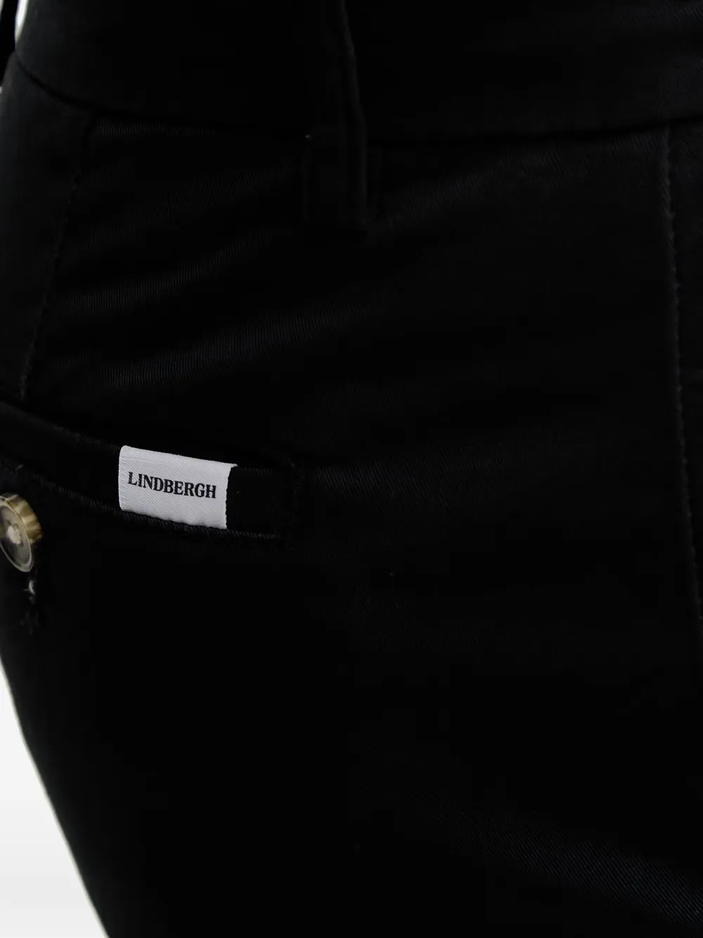 Lindbergh Chino broek met knoopsluiting Zwart
