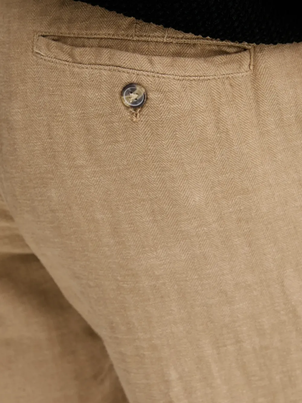 Lindbergh Shorts met trekkoord en visgraatpatroon Bruin