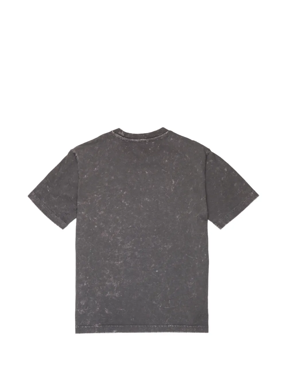 Diesel Kids logo-print acid-wash T-shirt Grijs