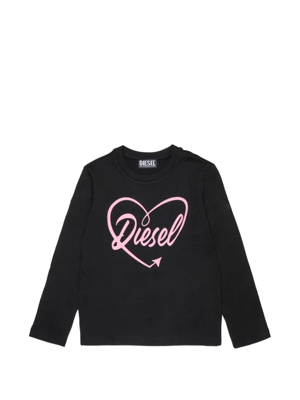 Diesel Kids logo-print long-sleeve T-shirt - Nero
