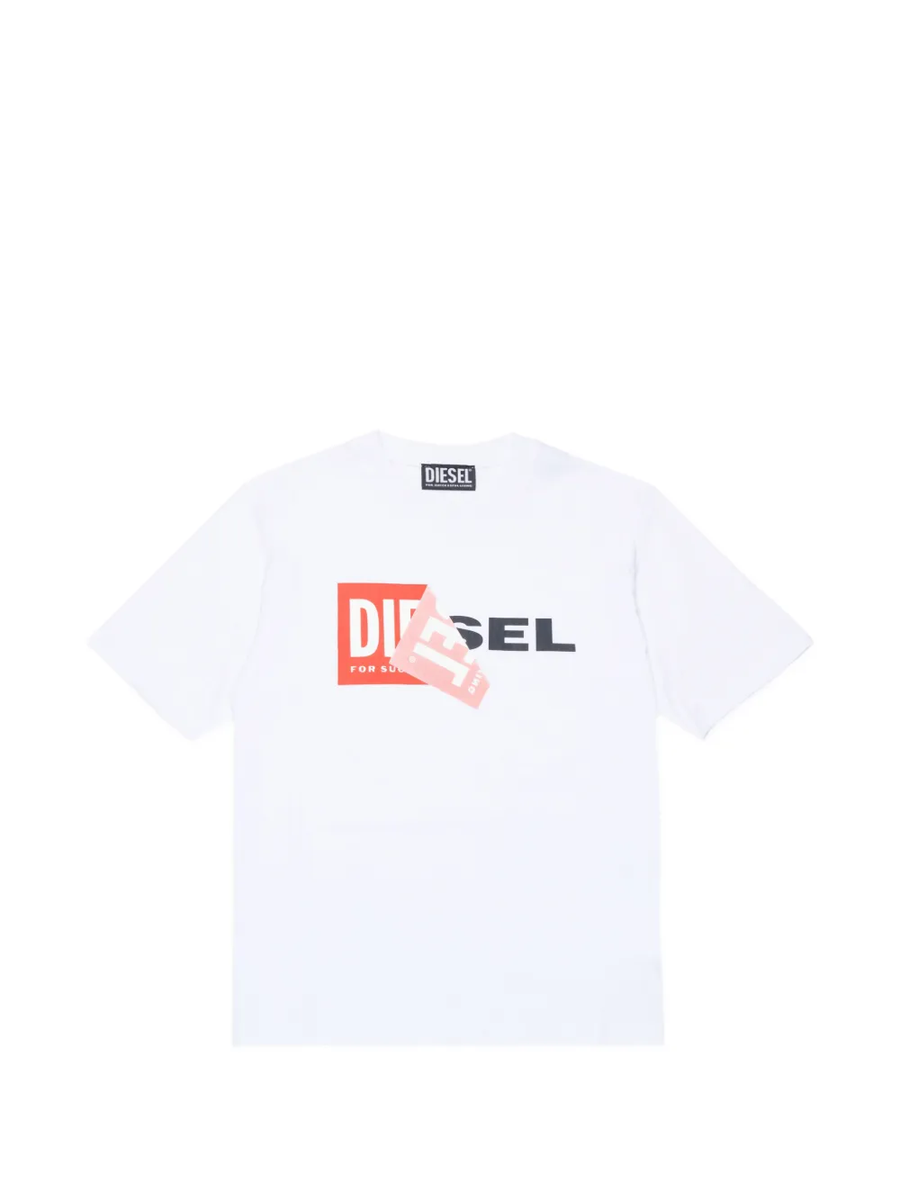Diesel Kids logo-print cotton T-shirt - Bianco