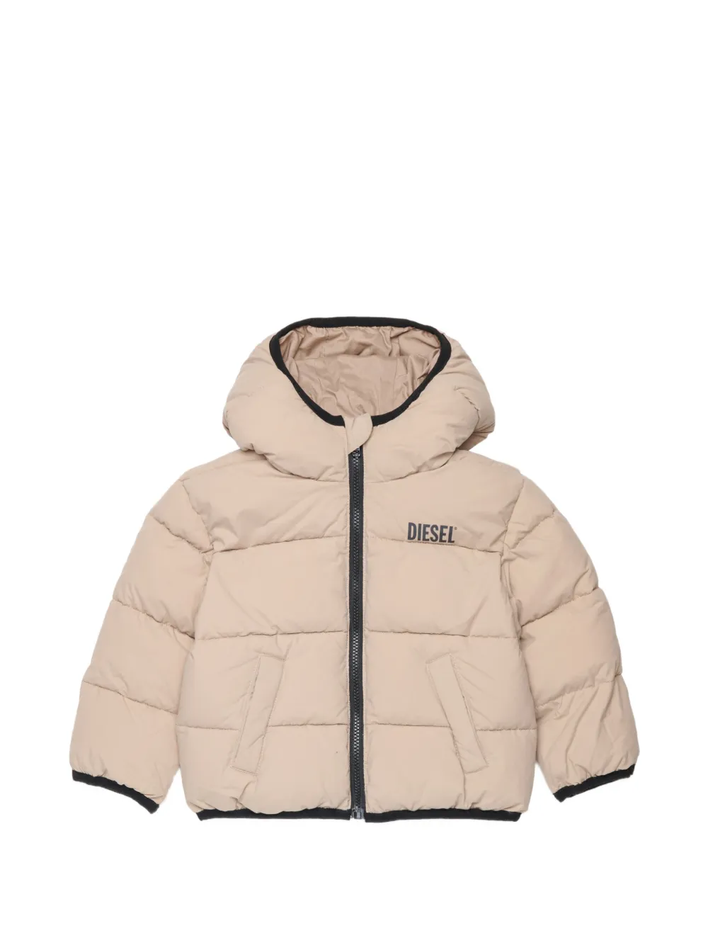 Diesel Kids quilted logo-print bomber jacket - Toni neutri
