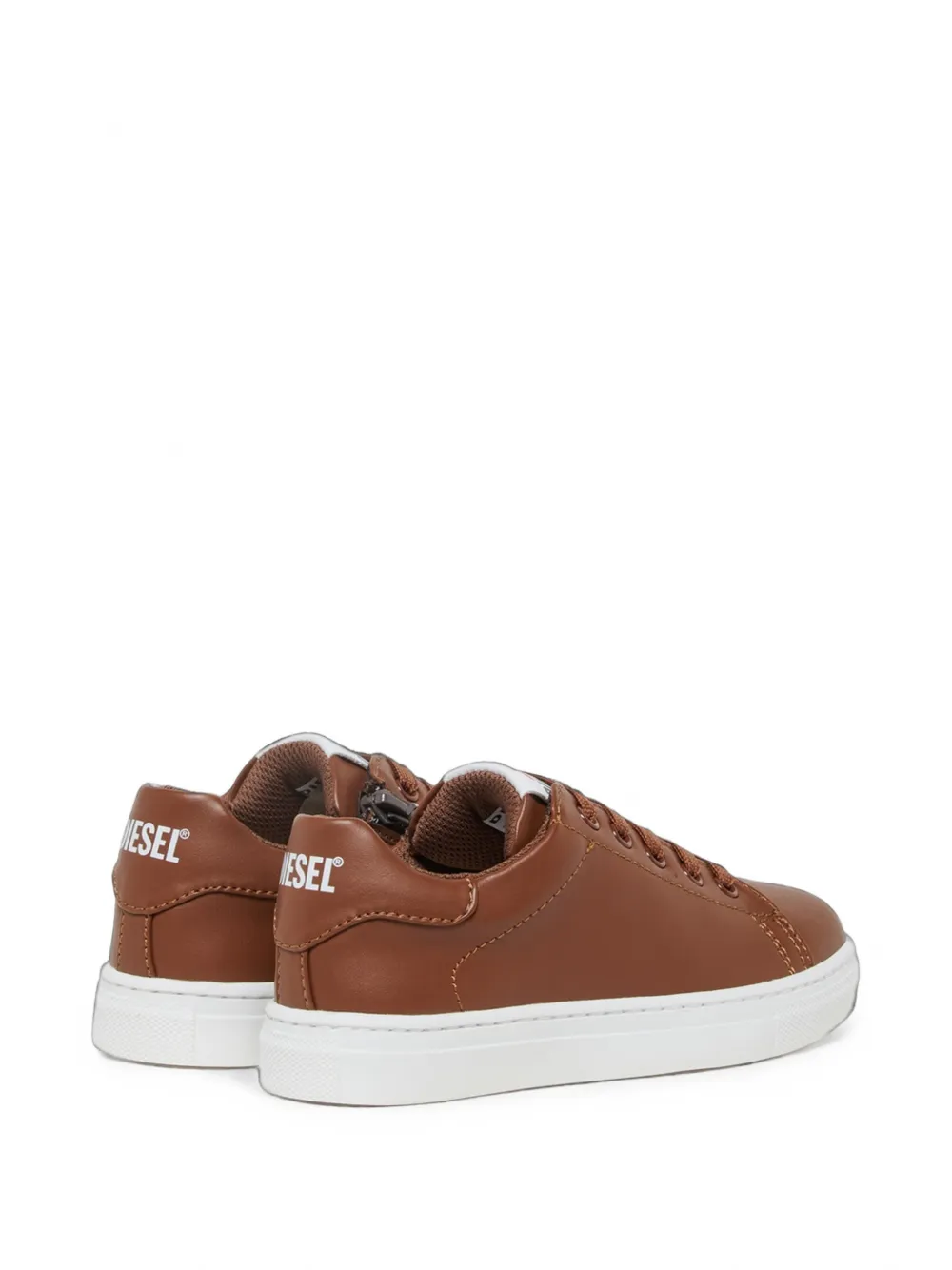 Diesel Kids logo-patch lace-up sneakers Bruin