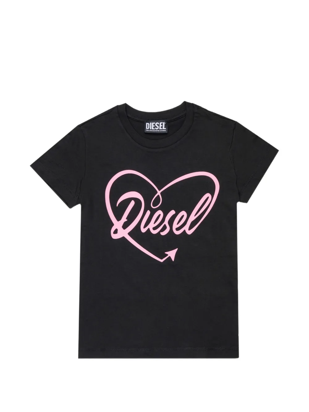 Diesel Kids heart-print T-shirt - Nero