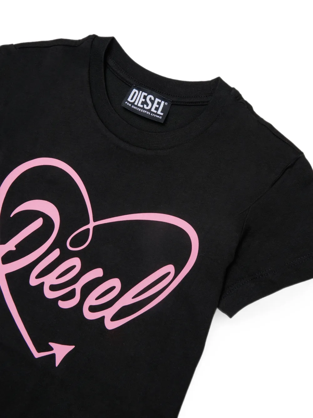 Diesel Kids T-shirt met print Zwart
