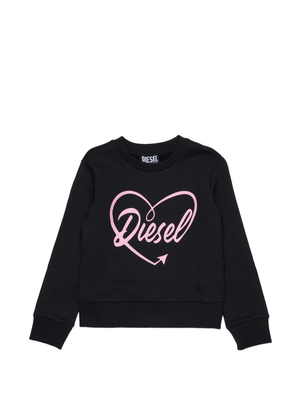 Diesel Kids logo-print heart-motif sweatshirt - Nero