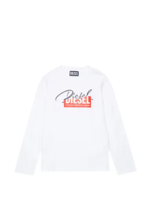 Diesel Kids playera manga larga con logo estampado