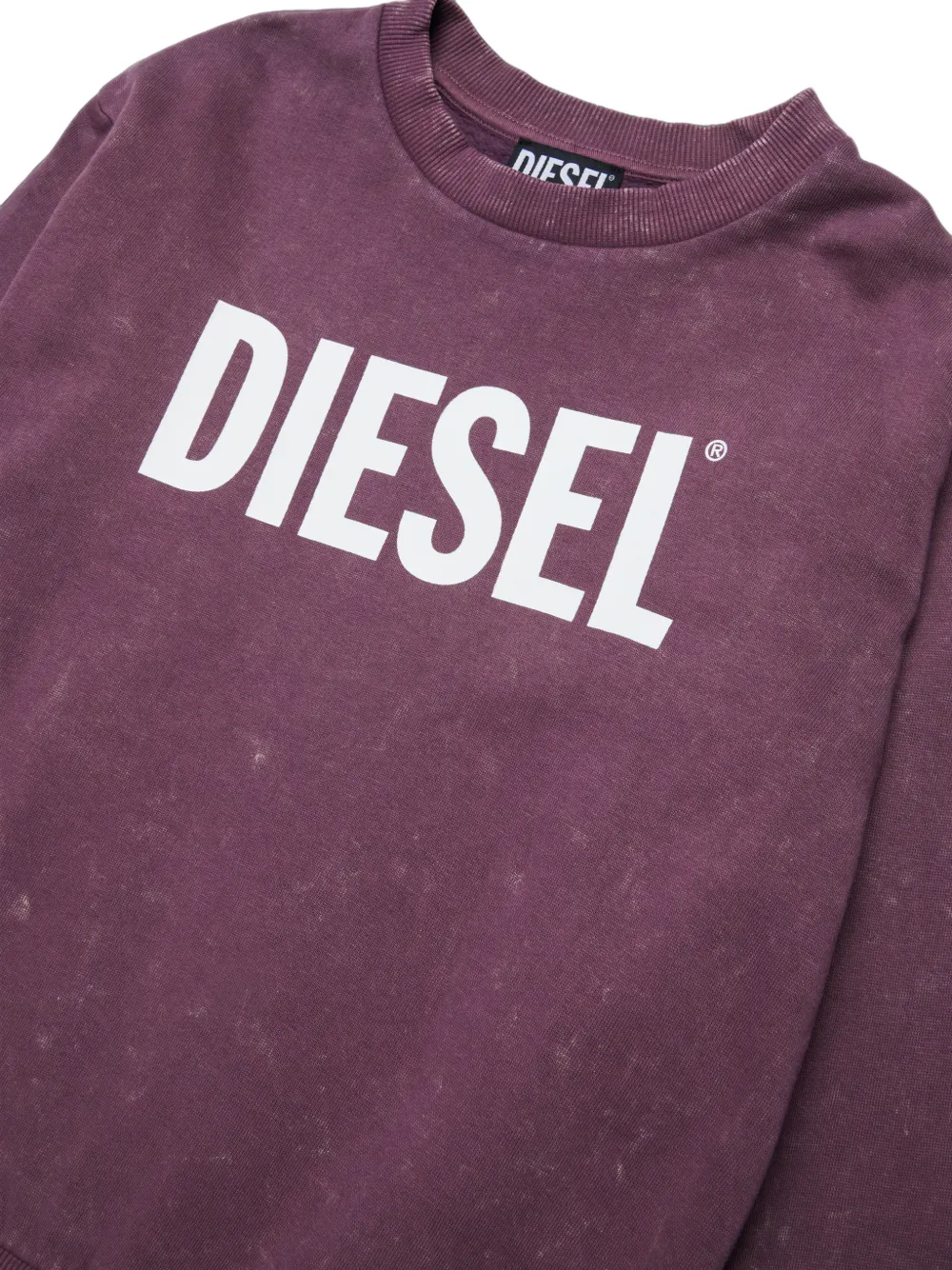 Diesel Kids Sweater met logoprint Paars