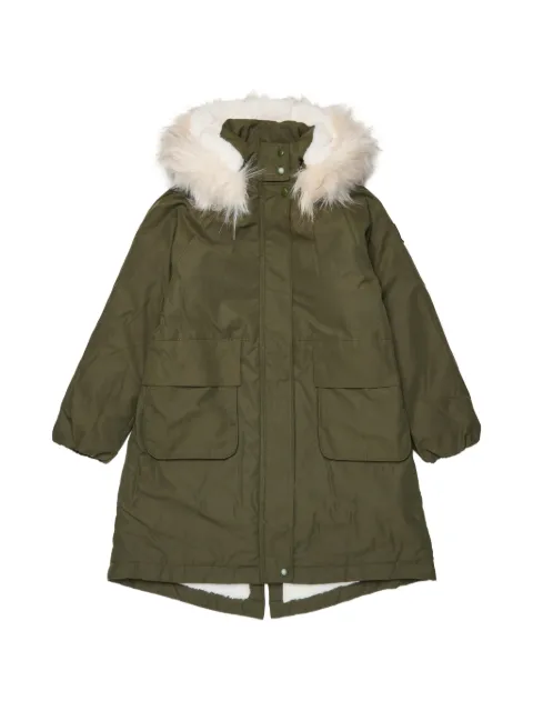 Diesel Kids faux-fur trim hooded coat