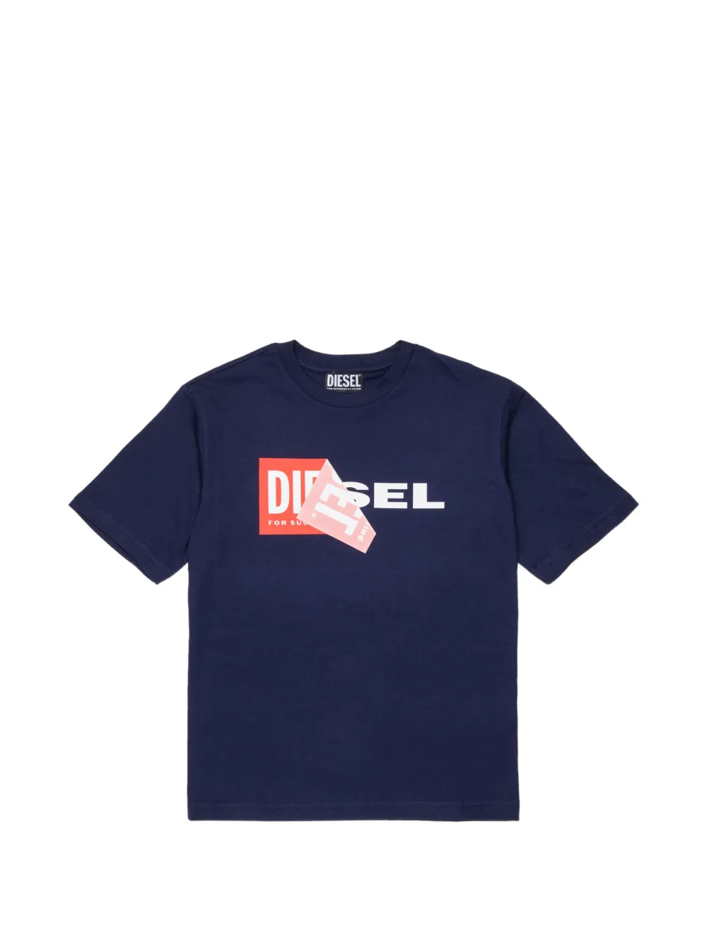 Diesel Kids logo-print cotton T-shirt - Blu