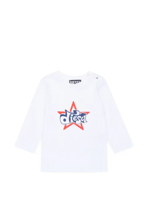 Diesel Kids logo-print long-sleeve T-shirt