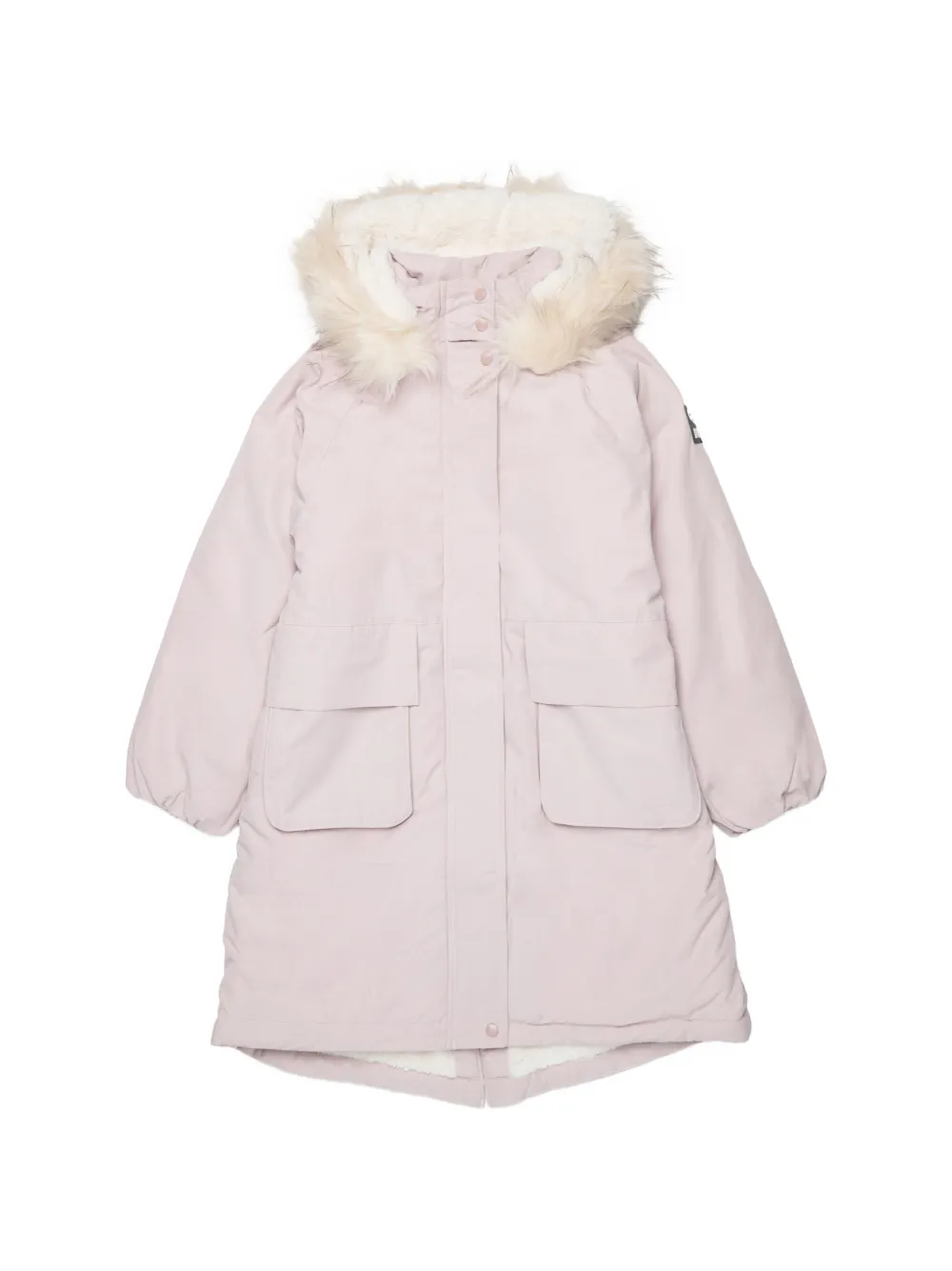 Diesel Kids faux-fur trim hooded jacket - Rosa