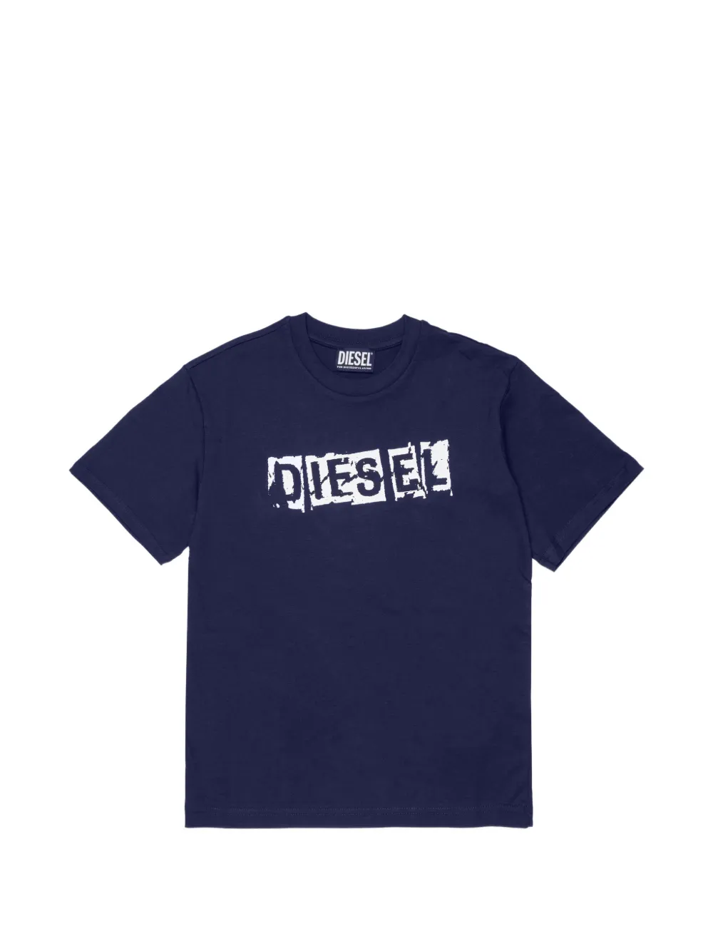 Diesel Kids logo-print cotton T-shirt - Blu