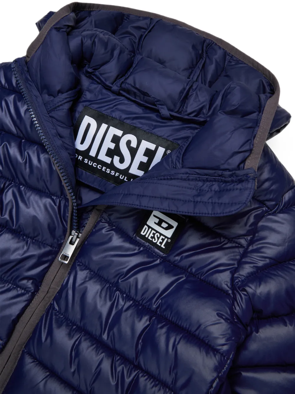 Diesel Kids Jeliop gewatteerd jack Blauw