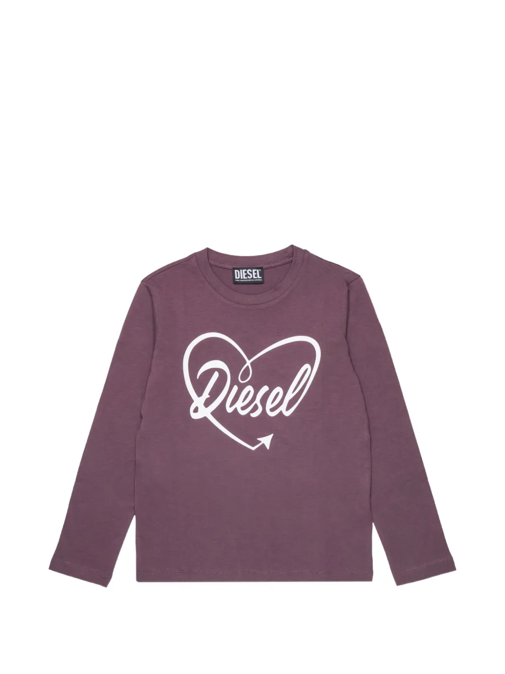 Diesel Kids logo-print long-sleeved T-shirt - Viola
