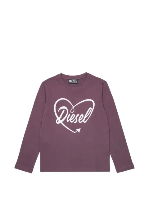 Diesel Kids logo-print long-sleeved T-shirt