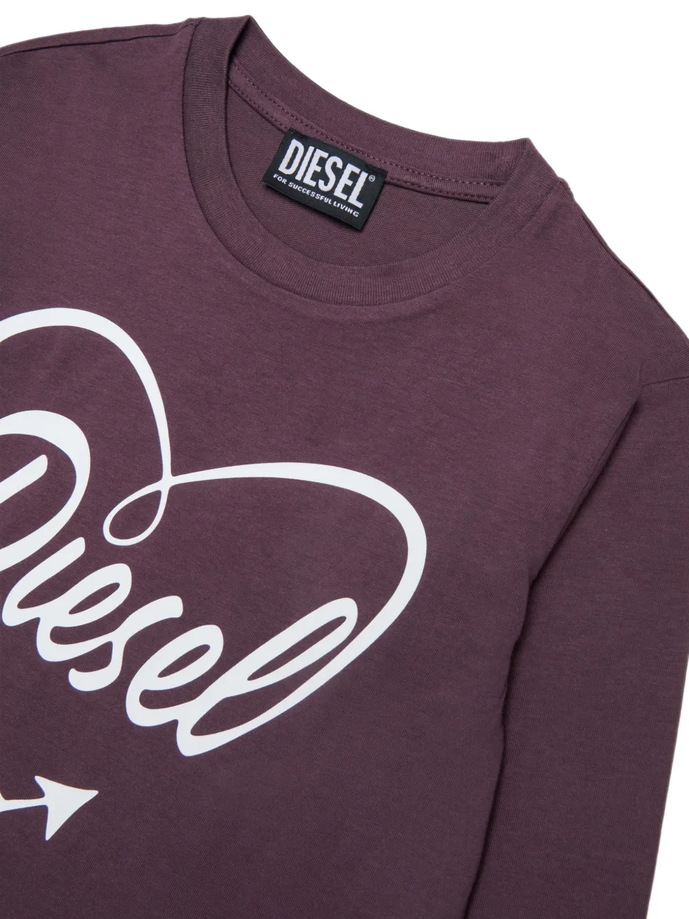 Diesel Kids T-shirt met logoprint Paars