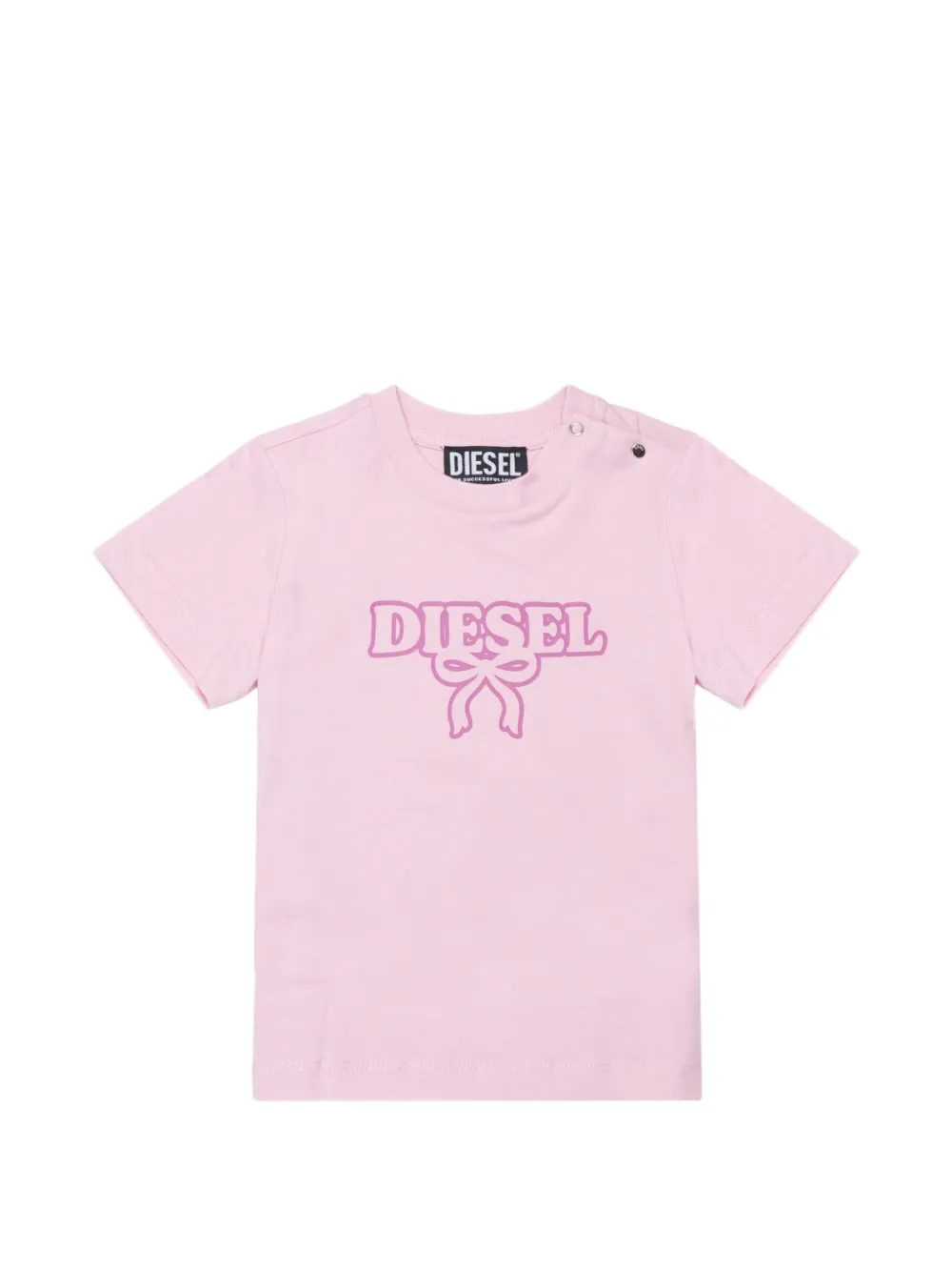Diesel Kids Gestreept T-shirt Roze