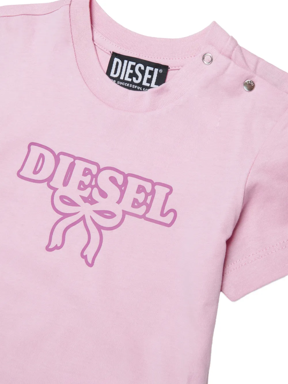 Diesel Kids Gestreept T-shirt Roze