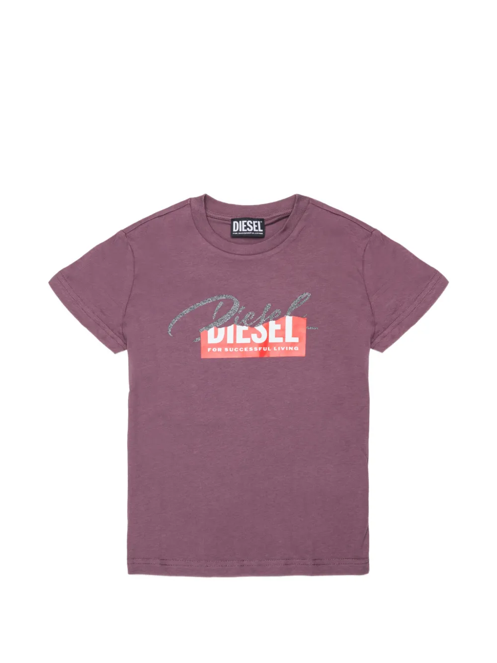 Diesel Kids logo-print cotton T-shirt - Viola