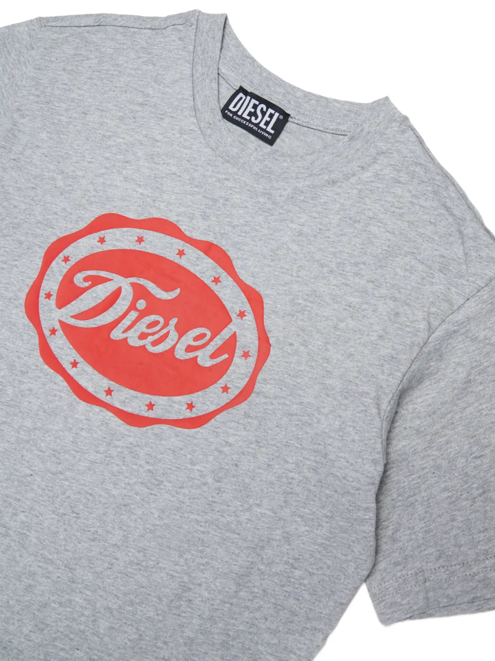 Diesel Kids T-shirt met logoprint Grijs