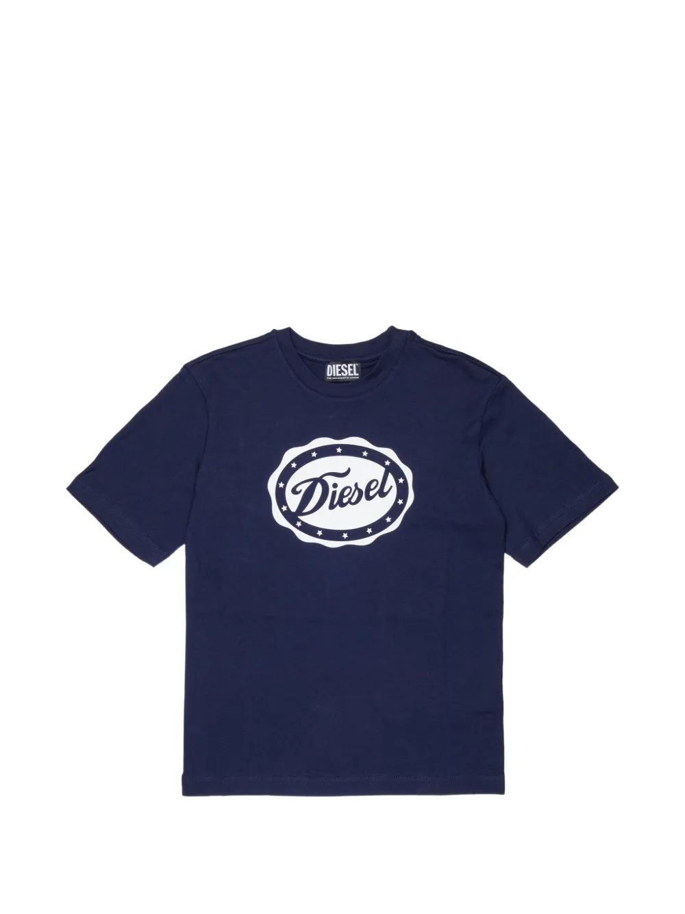 Diesel Kids logo-print cotton T-shirt - Blu