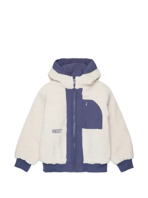 Diesel Kids reversible teddy hooded jacket