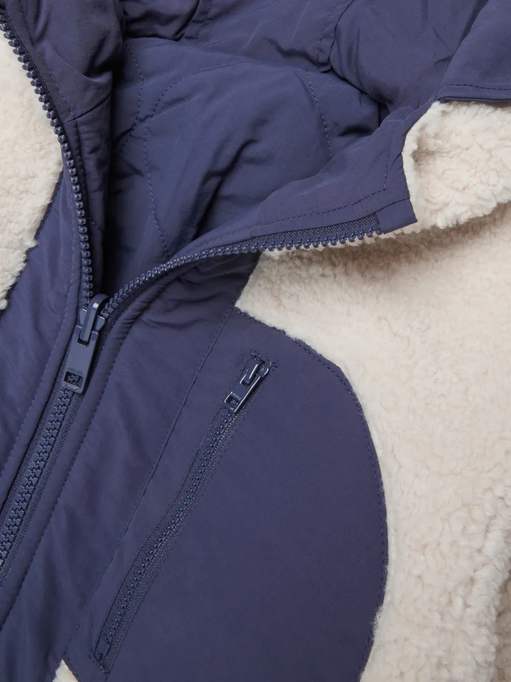 Diesel Kids Omkeerbaar jack met badstof capuchon Wit