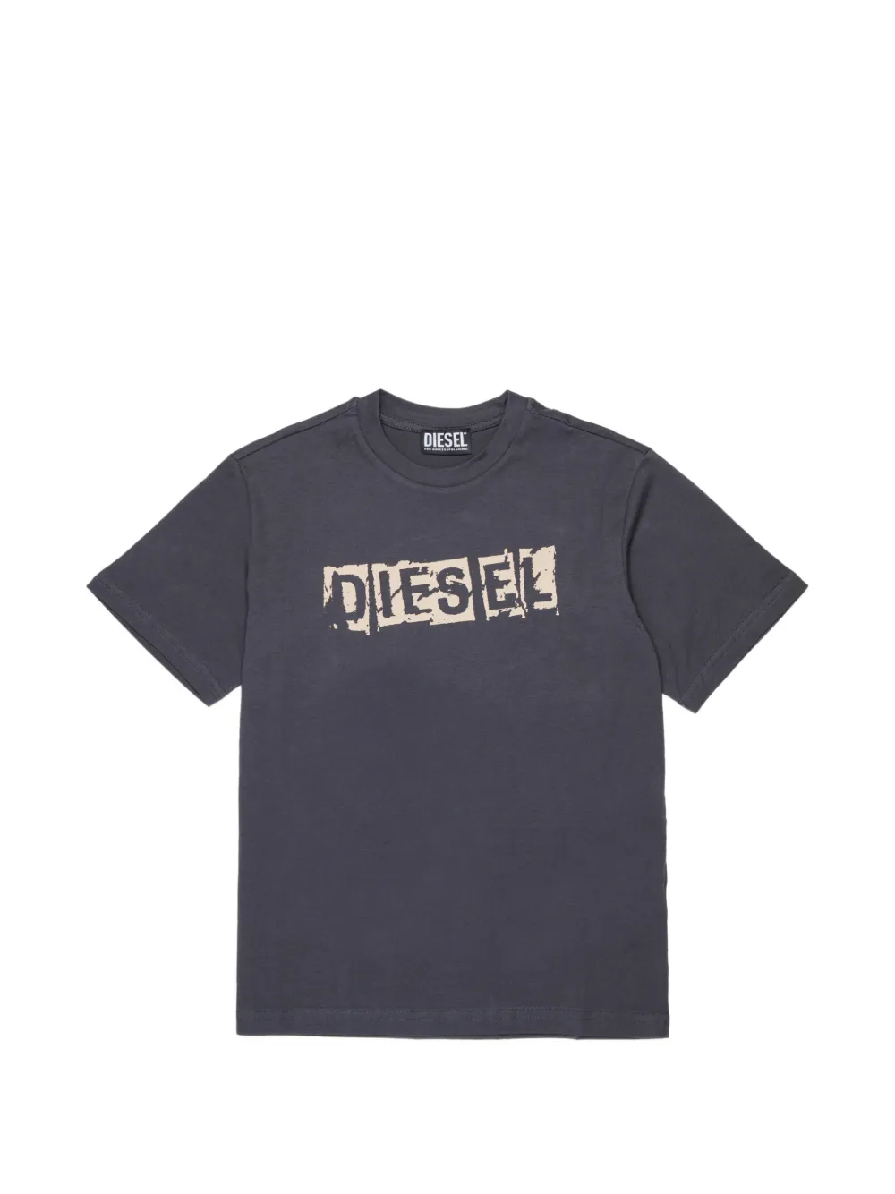 Diesel Kids logo-print cotton T-shirt - Grigio