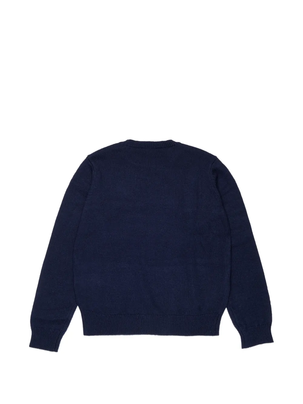 Diesel Kids logo-embroidered crew-neck sweater Blauw