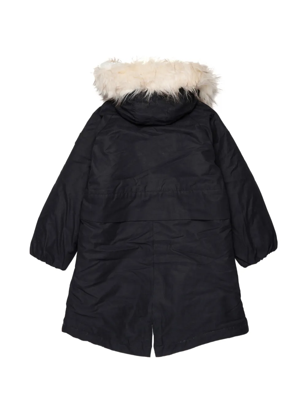 Diesel Kids faux-fur trim padded jacket Zwart