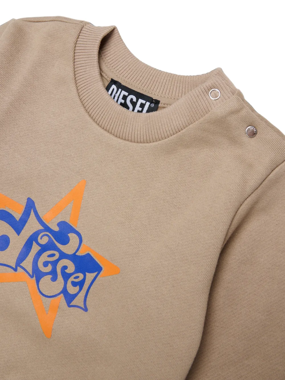 Diesel Kids logo-print sweatshirt Beige