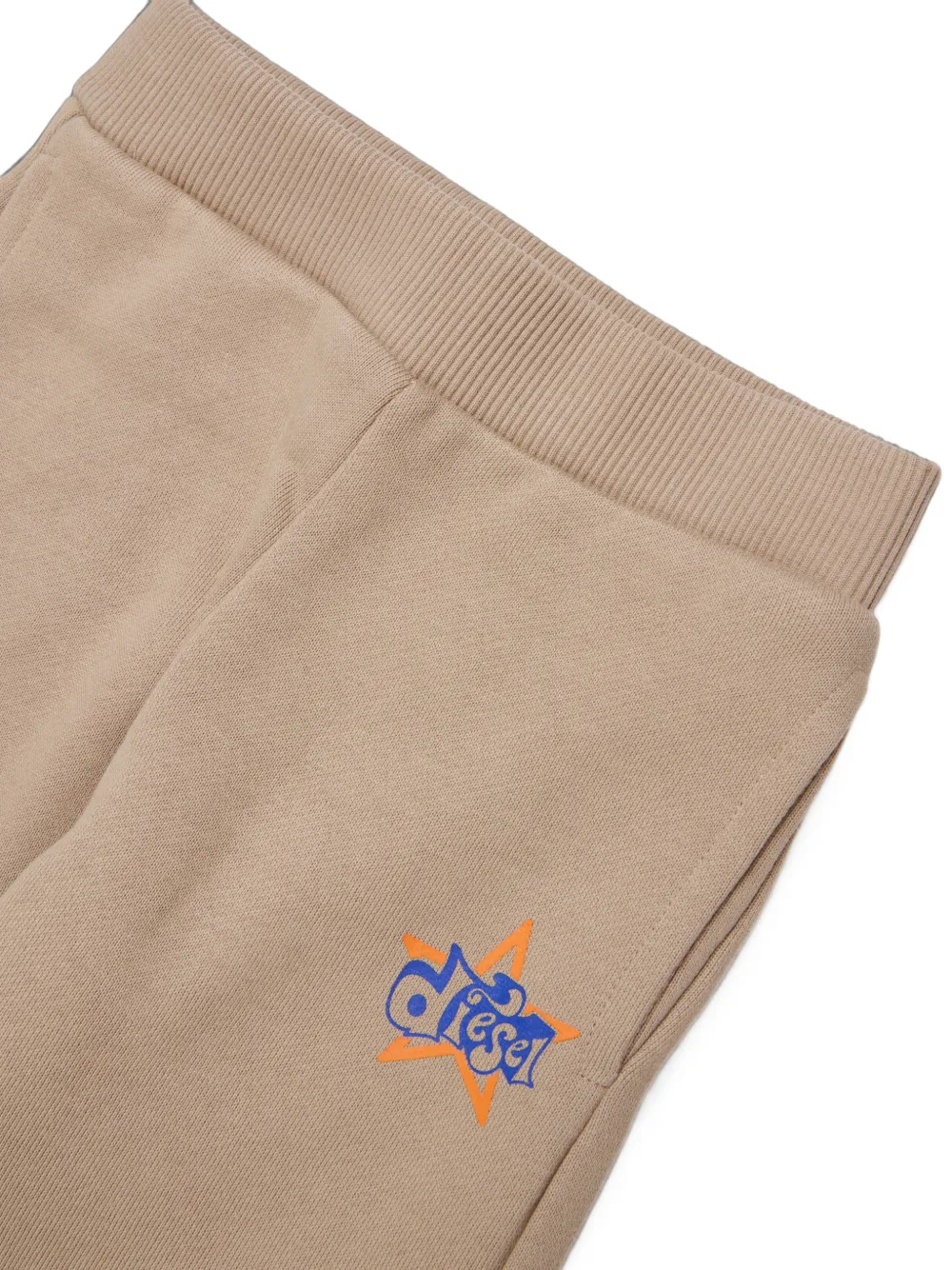 Diesel Kids Trainingsbroek met logoprint Beige