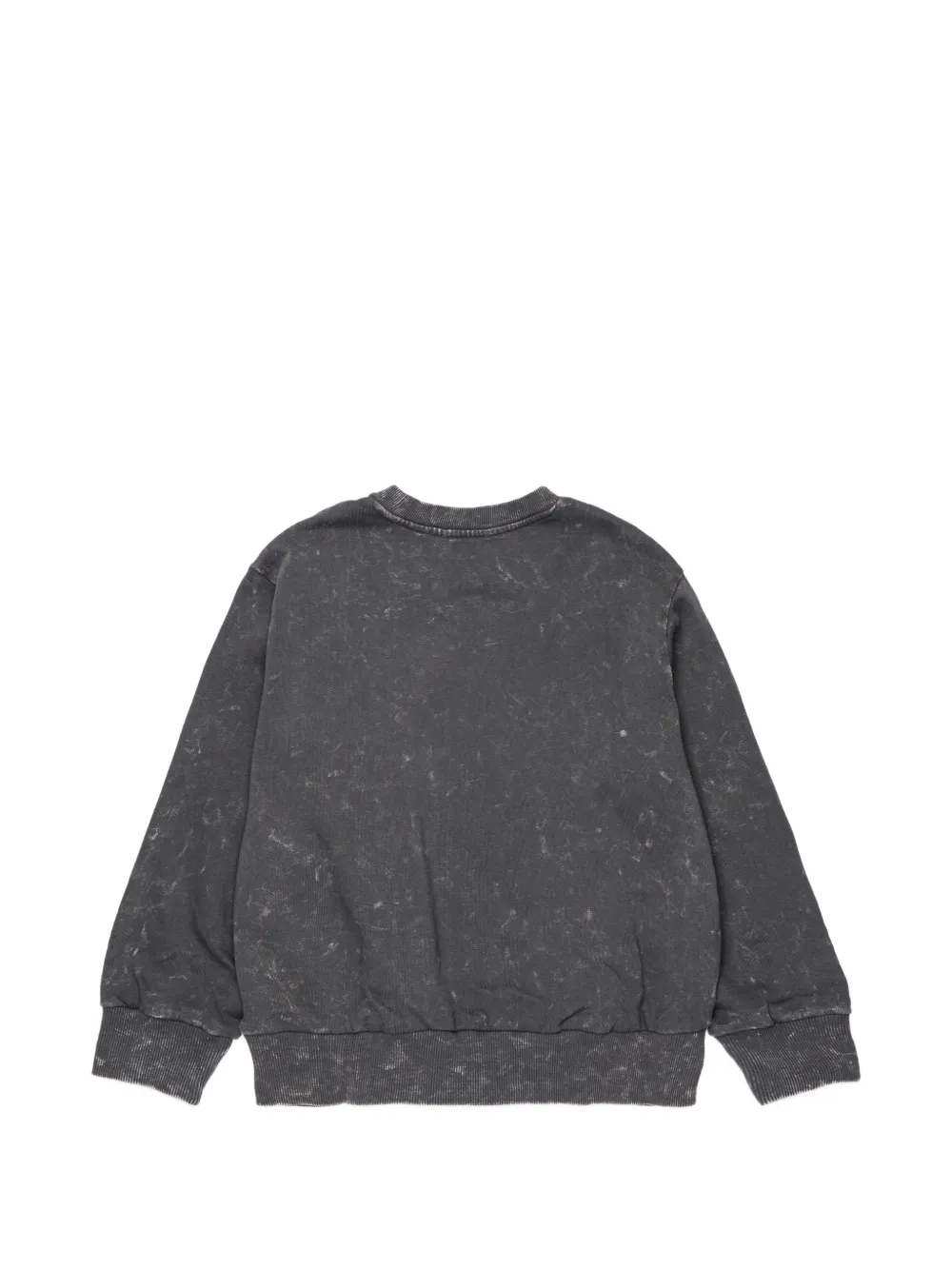 Diesel Kids Trui met acid-wassing en logoprint Grijs