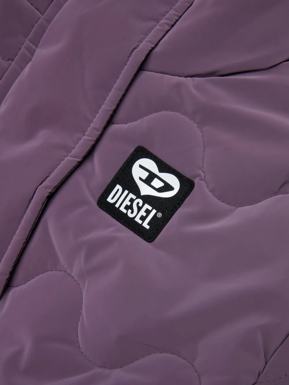 Diesel Kids Gewatteerd jack met golvend patroon Paars