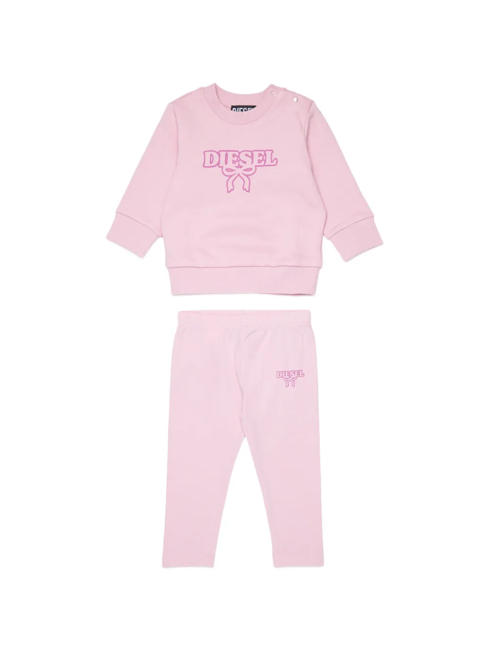 Diesel Kids logo-print tracksuit set Roze