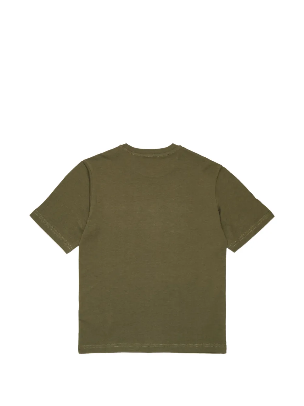 Diesel Kids Katoenen T-shirt met logoprint Groen