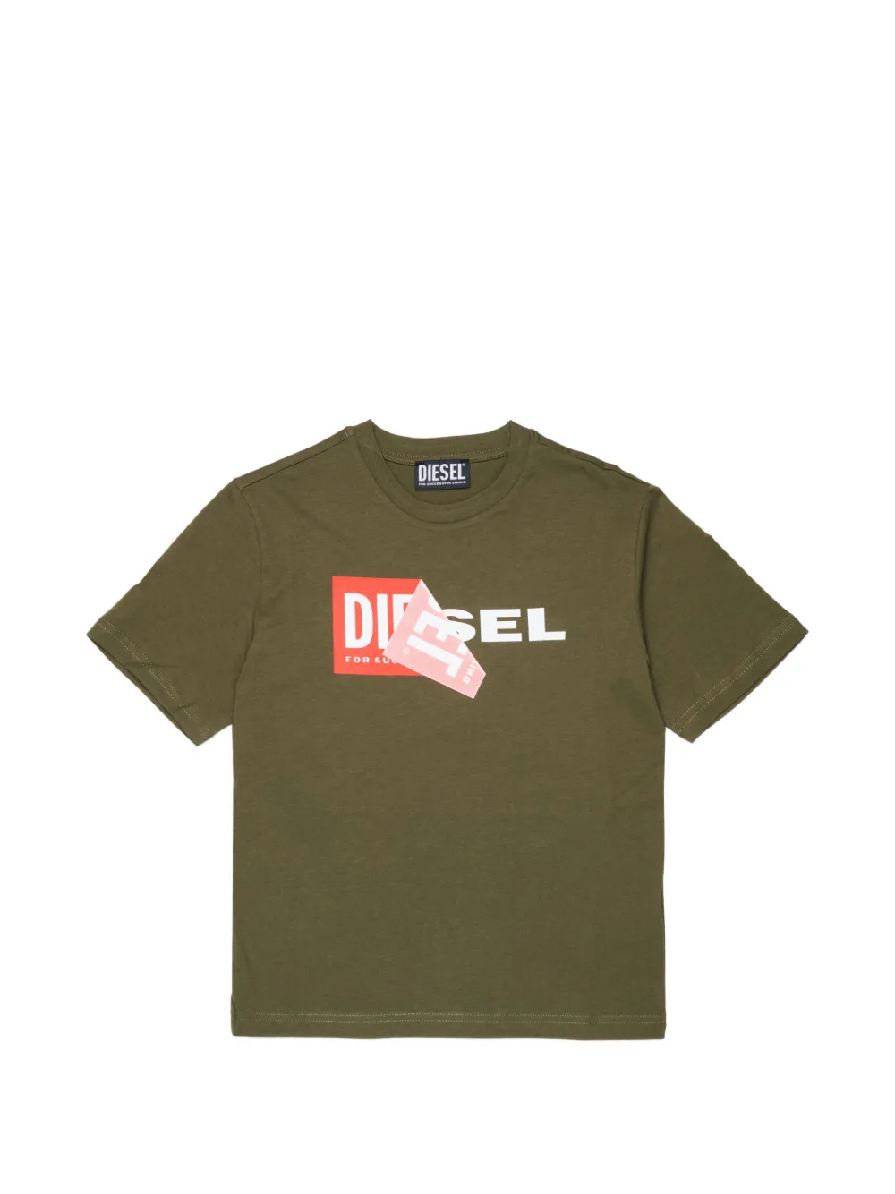 Diesel Kids logo-print cotton T-shirt - Verde