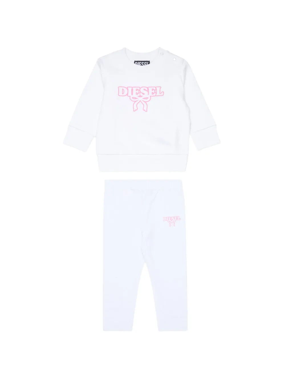 Diesel Kids logo-print cotton tracksuit - Bianco