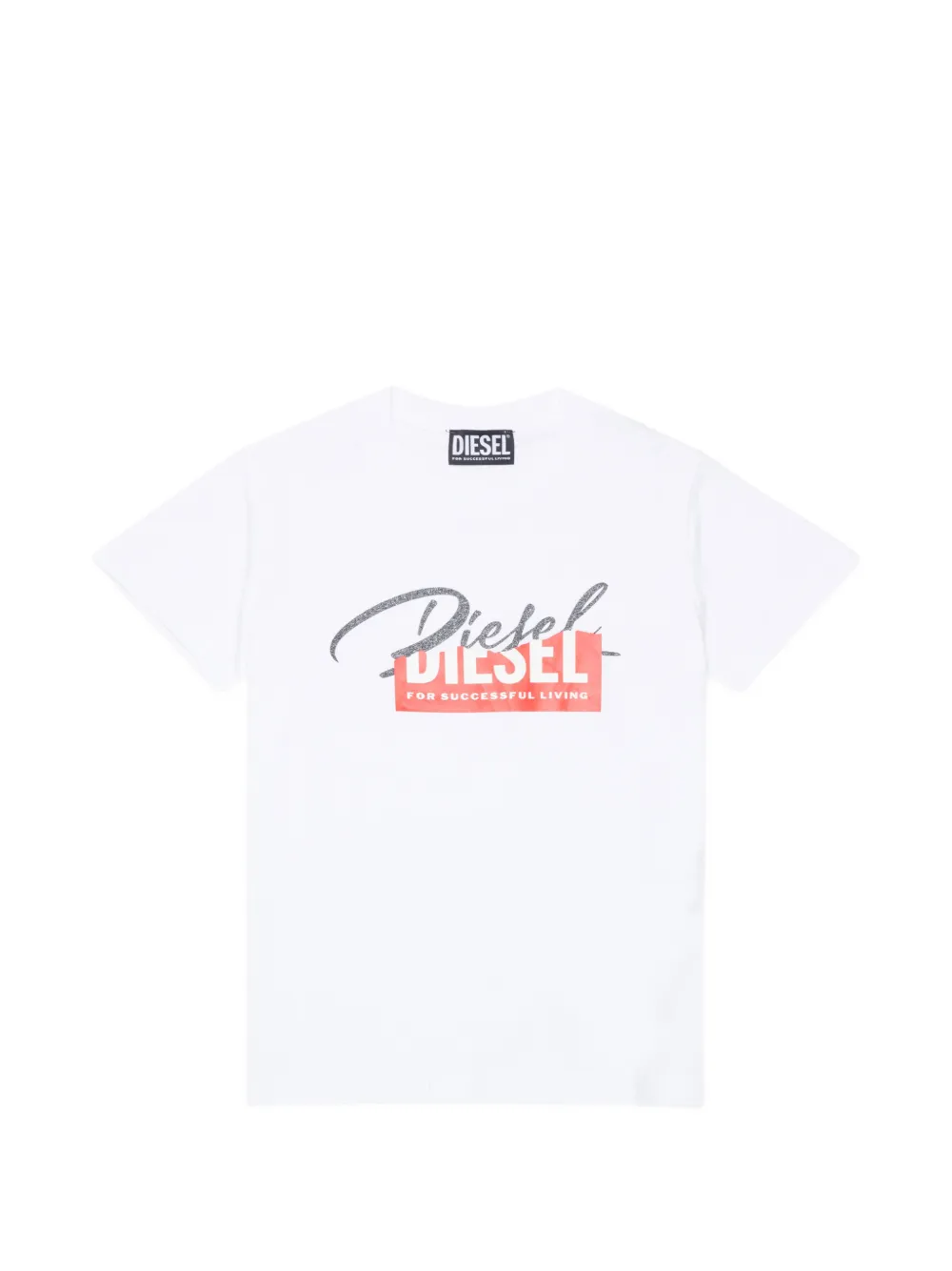 Diesel Kids logo-print cotton T-shirt - Bianco