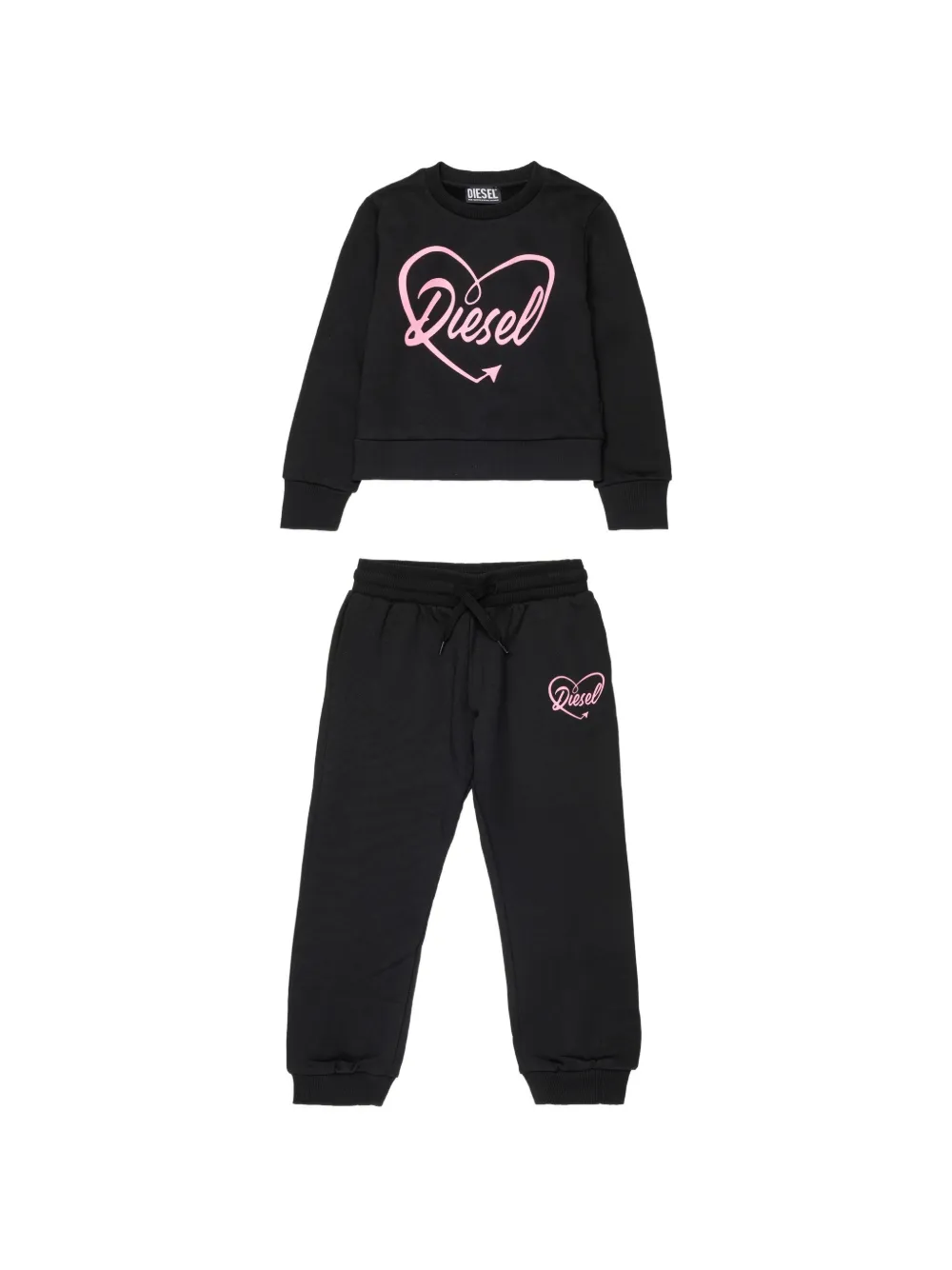 Diesel Kids logo-print tracksuit - Nero