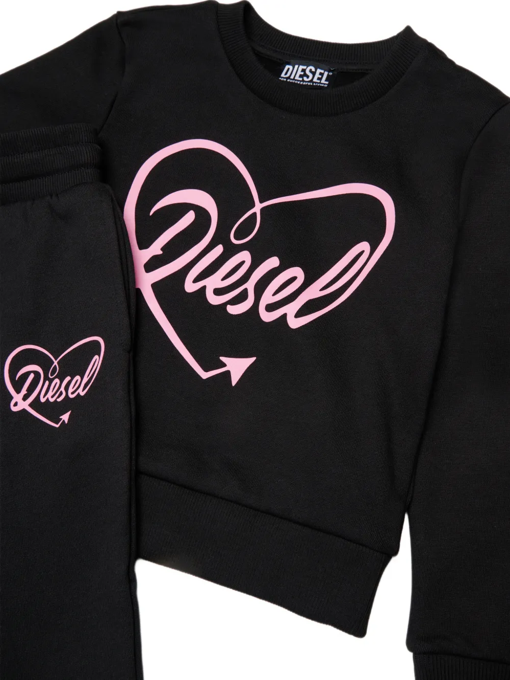 Diesel Kids logo-print tracksuit Zwart