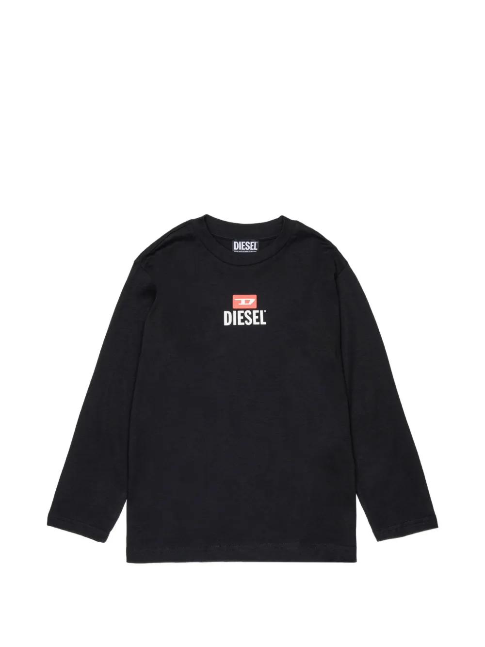 Diesel Kids logo-print long-sleeve T-shirt - Nero