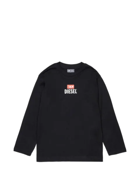 Diesel Kids logo-print long-sleeve T-shirt