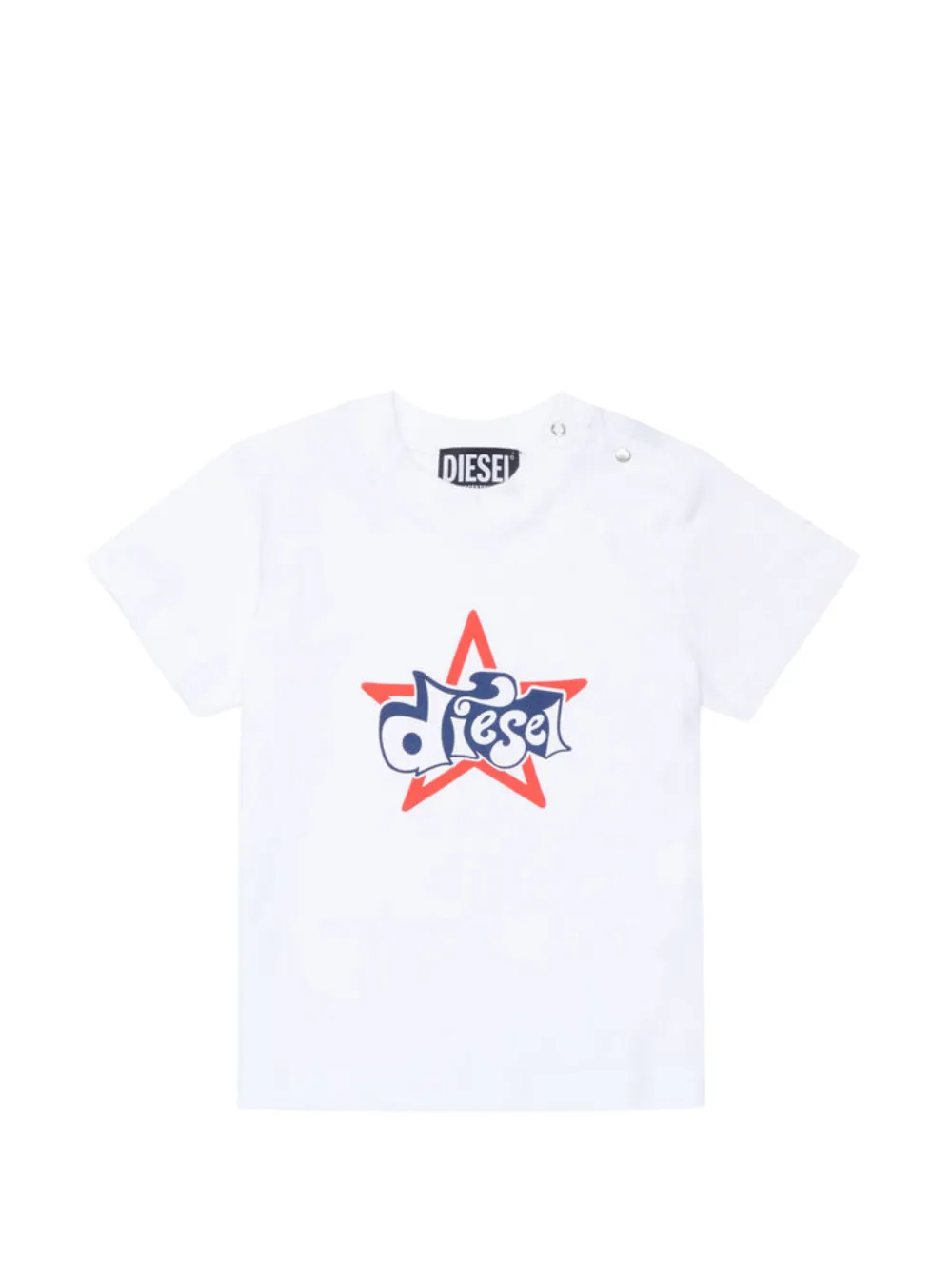 Diesel Kids logo-print short-sleeve T-shirt - Bianco