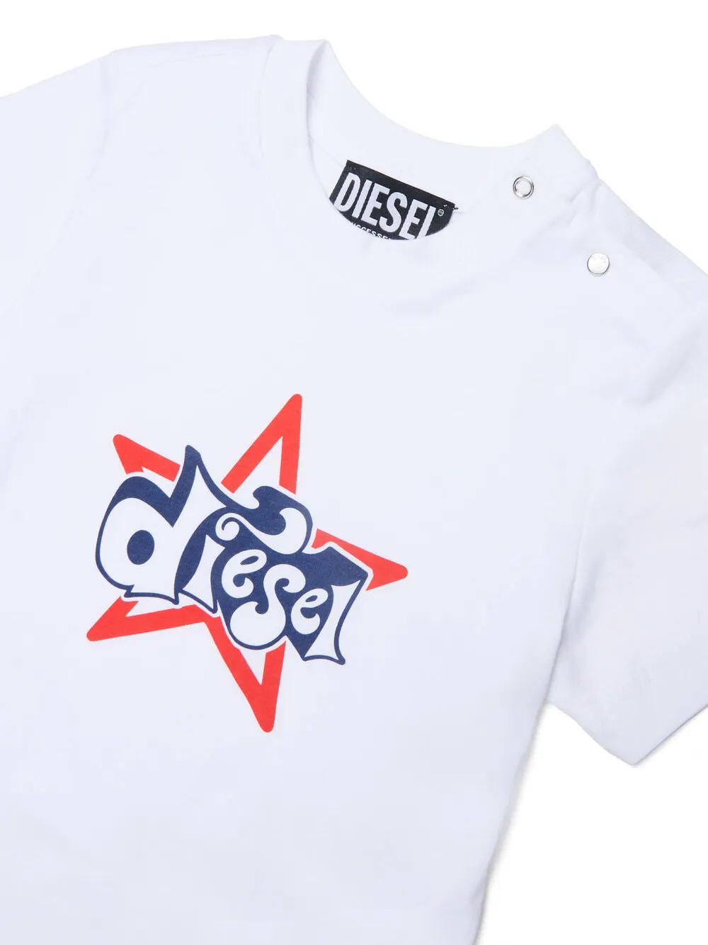 Diesel Kids T-shirt met logoprint Wit