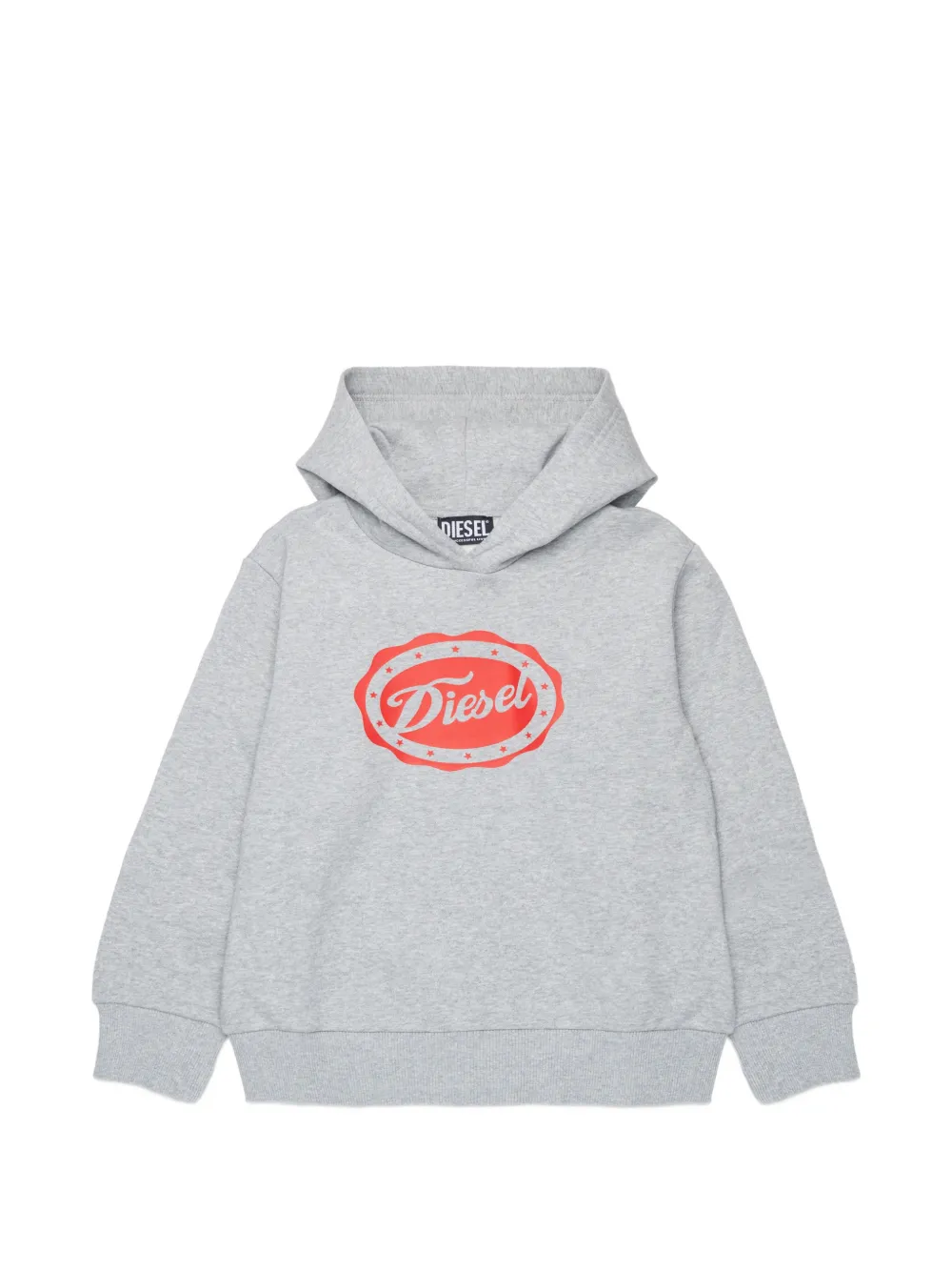 Diesel Kids Felpa con cappuccio e logo - Grigio