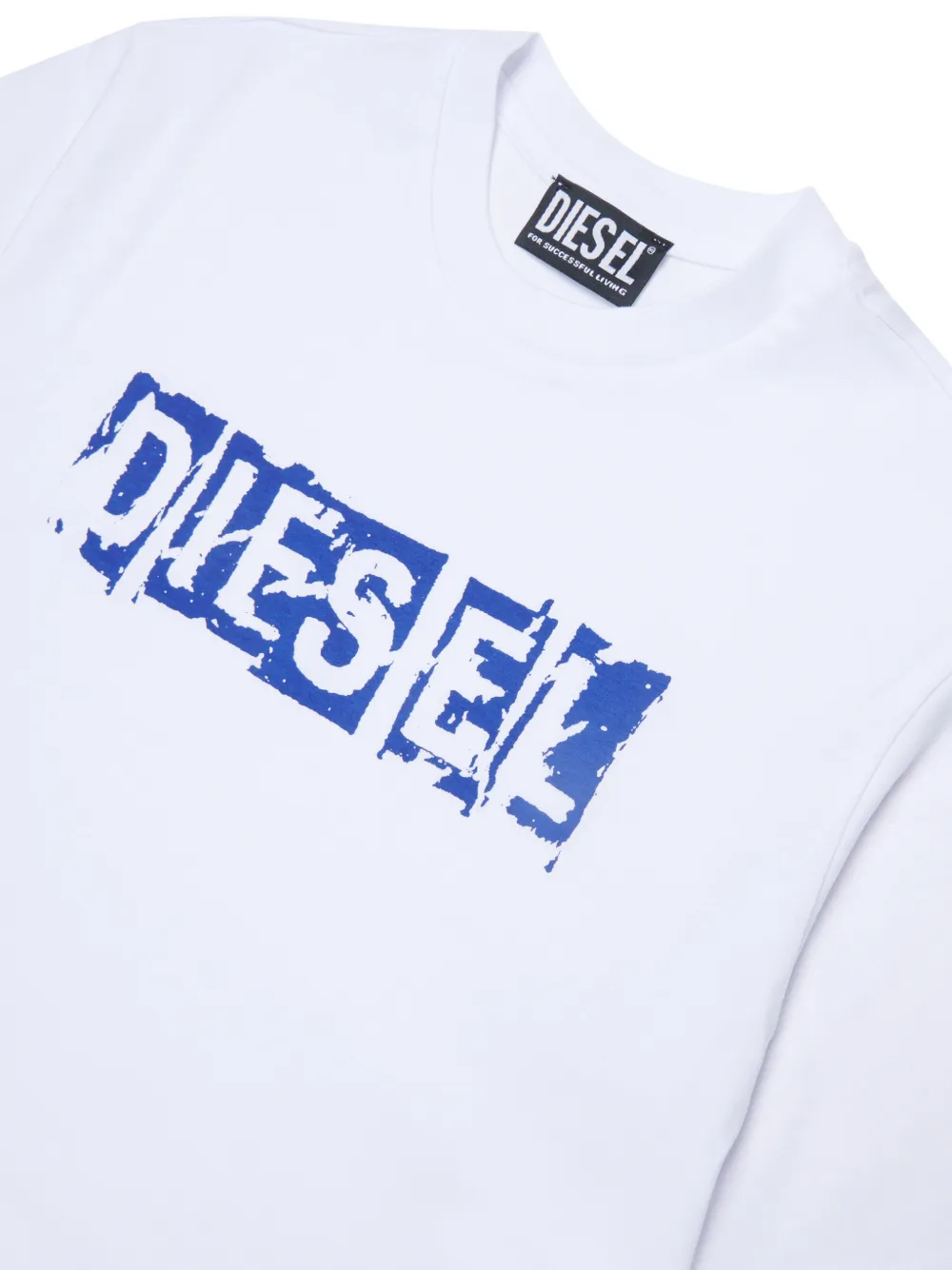 Diesel Kids T-shirt met logoprint Wit