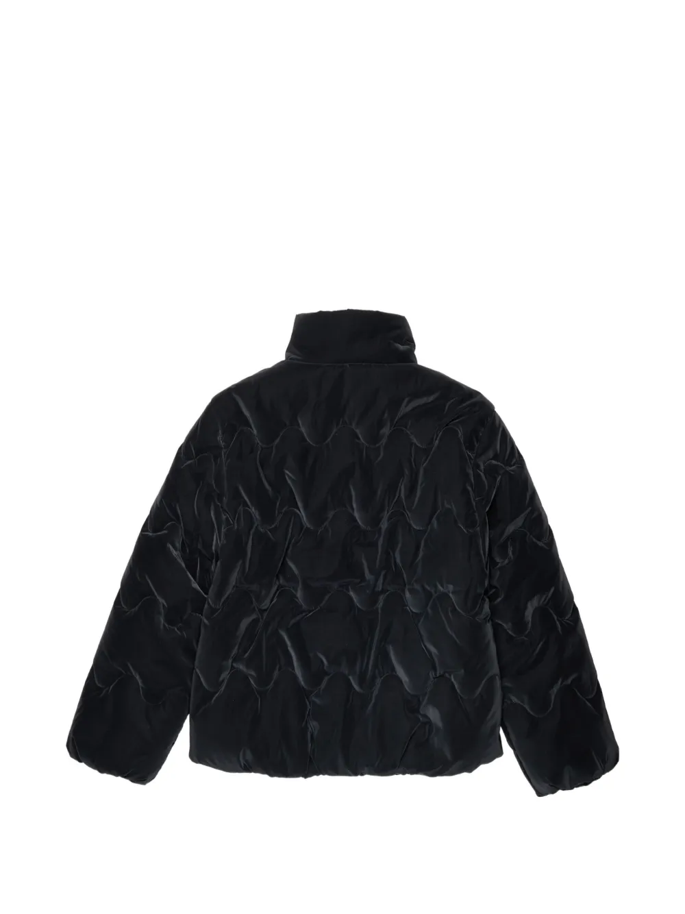 Diesel Kids Jestelon gewatteerd jack met golvend effect Zwart
