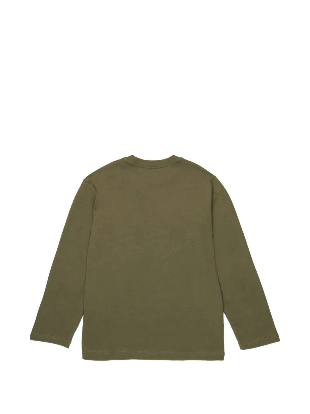Diesel Kids T-shirt met lange mouwen en logo-print Groen